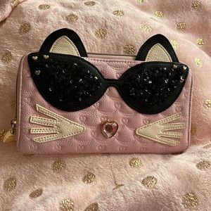 Betsey Johnson Pink Cat Wallet